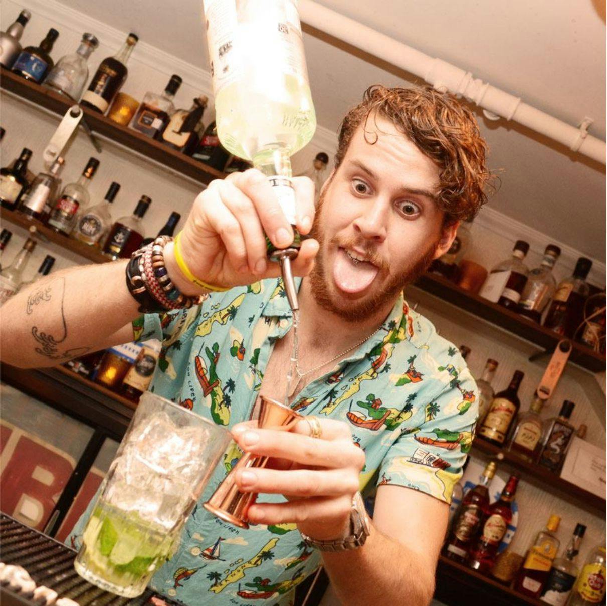 Cocktail bartender at Sundeck
